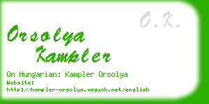 orsolya kampler business card